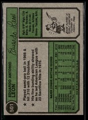 1974 Topps Eddie Leon EX/MT Set Break #501