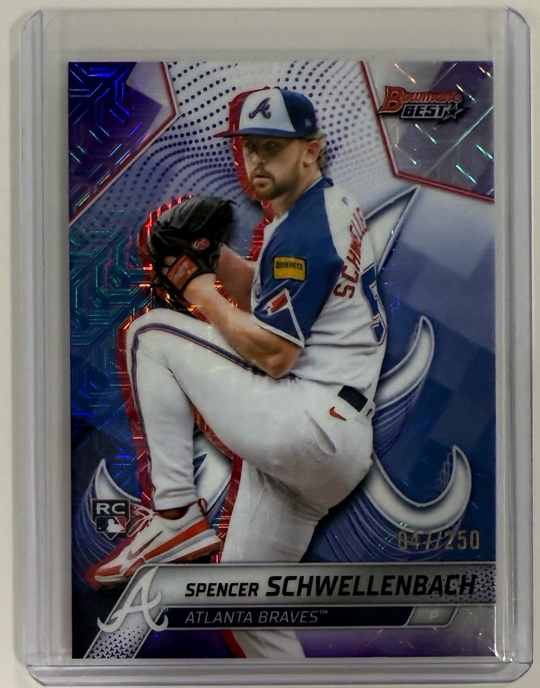 2025 TOPPS BOWMAN&rsquo;S BEST PURPLE MOJO SPENCER SCHWELLENBACH RC 47/250