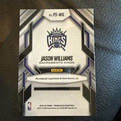 2024 Panini Prizm Black Jason Williams Prolific Signature Auto