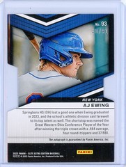 2023 Panini Elite Extra Edition AJ EWING RC Blue Aspirations AUTO Autograph /91