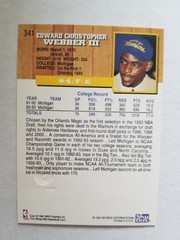 1993-94 NBA Hoops Chris Webber #341 Fifth Anniversary Rookie