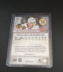 2025-26 Upper Deck Extended Series Artyom Levshunov Blackhawks Outburst #741