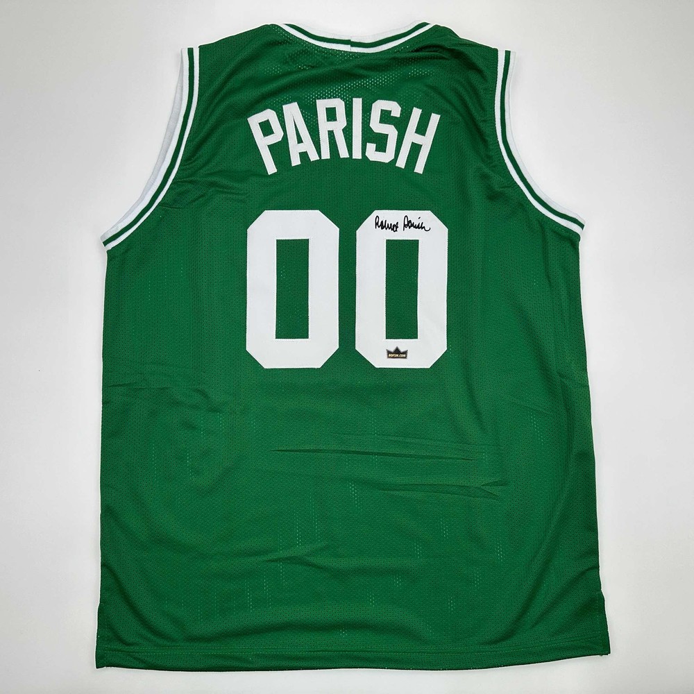 Facsimile Autographed Robert Parish Boston Green Reprint Jersey Size Men&rsquo;s XL