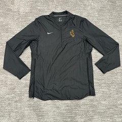 Wyoming Cowboys Jacket Mens Medium Gray NCAA Basketball Nike Quarter Zip
