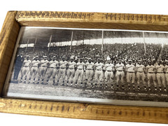 Antique Style 1924 1st Negro League World Series Panoramic Photo on Wood 7×36