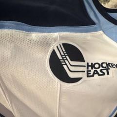 New Balance Maine Black Bears Ice Hockey Jersey Hockey East White Navy Blue