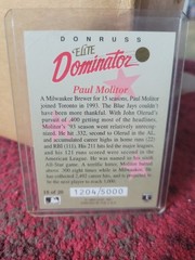 1993 Donruss – Elite Dominator Paul Molitor #18 Autograph /5000