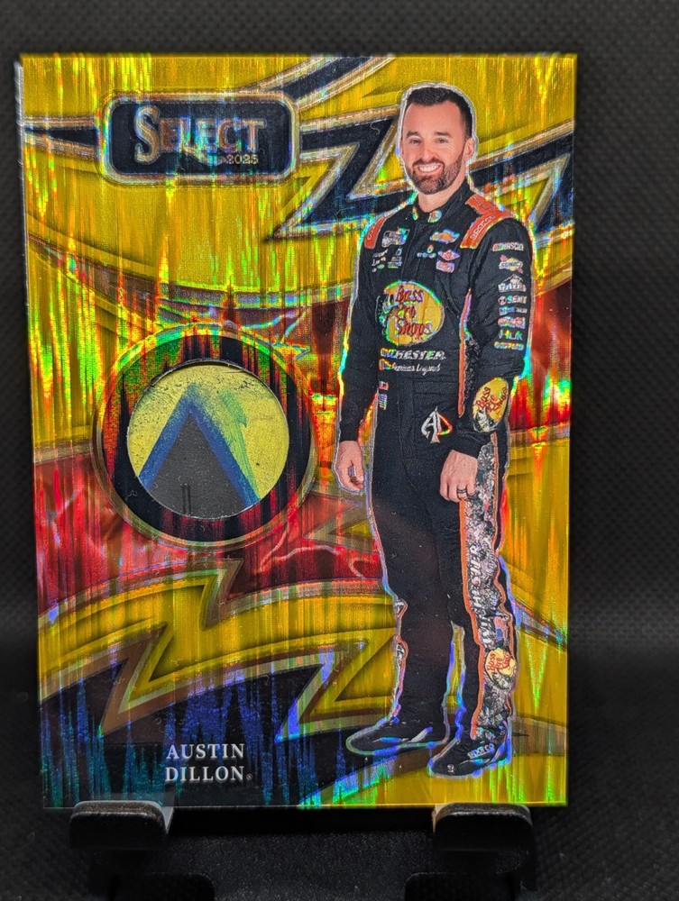 2025 Panini Select Racing #S-ADN Austin Dillon Sparks Gold Flash Prizm 10/10