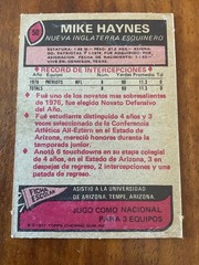 1977 Topps MEXICAN #50 Mike Haynes ALL-PRO Hall of Famer rookie card of Patriots