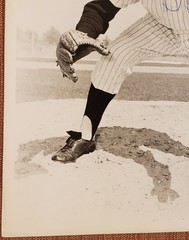Al Downing Auto New York Yankees Vintage Original Baseball 8×10 Photo JSA