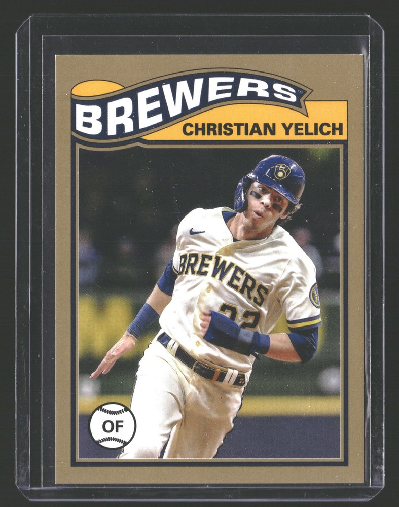 2021 Topps UK Edition Christian Yelich Milwaukee Brewers #/25 Topps 4