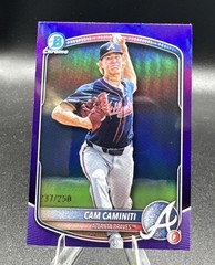 CAM CAMINITI 2025 BOWMAN CHROME DRAFT PURPLE REFRACTOR /250 #BDC-122