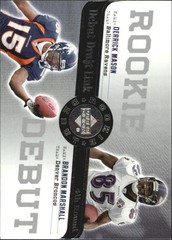 2006 UD Rookie Debut Draft Link #10 Derrick Mason Brandon Marshall FB