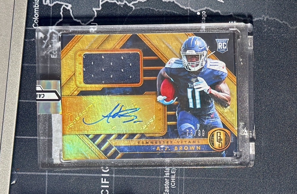 AJ Brown RPA Auto Patch Player Worn Rookie 2019 Panini Gold Standard #214 /99