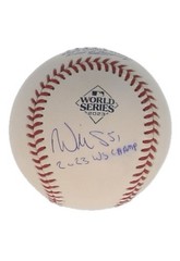 Will Smith Signed Official 2023 WS Logo Baseball Inscribed 23 WS Champs (Radtke)