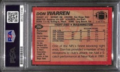 Signed Don Warren 1983 Topps #200 Card Redskins Original HOGS autograph Auto PSA