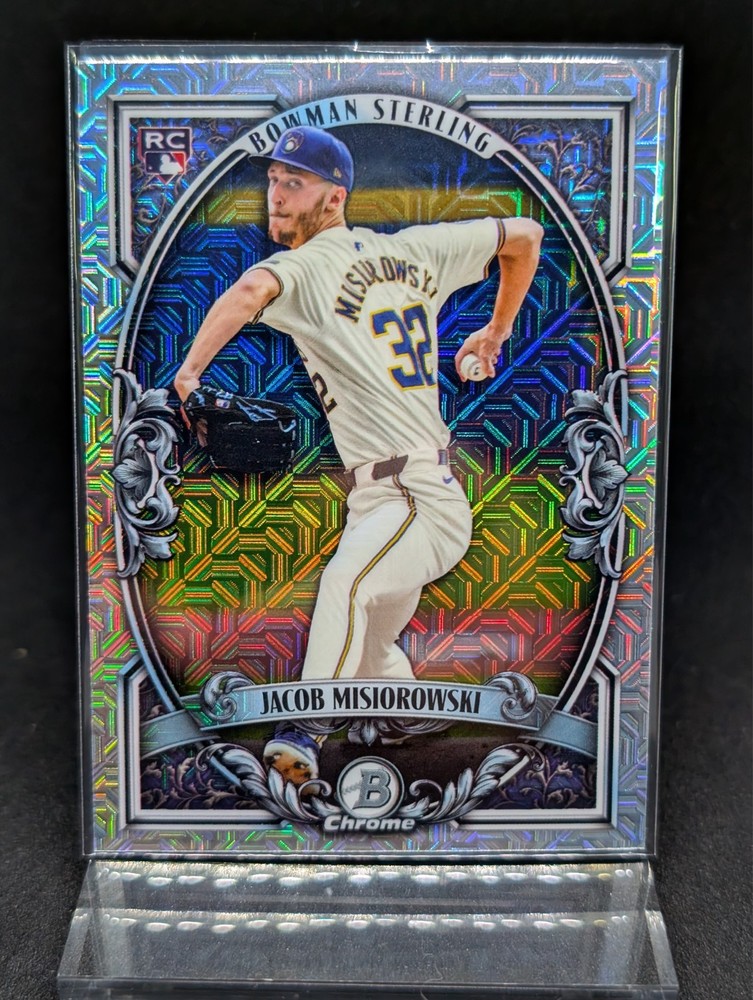 2026 Bowman Sterling Jacob Misiorowski #BST-13 Mojo Refractor Brewers RC