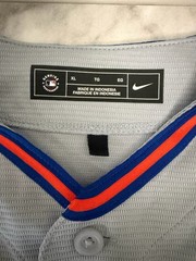 Nike New York Mets MLB Baseball Jersey Button Front XL Gray Blue Orange
