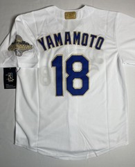 Los Angeles Dodgers Yoshinobu Yamamoto #18 Woman&rsquo;s Gold Collection Jersey