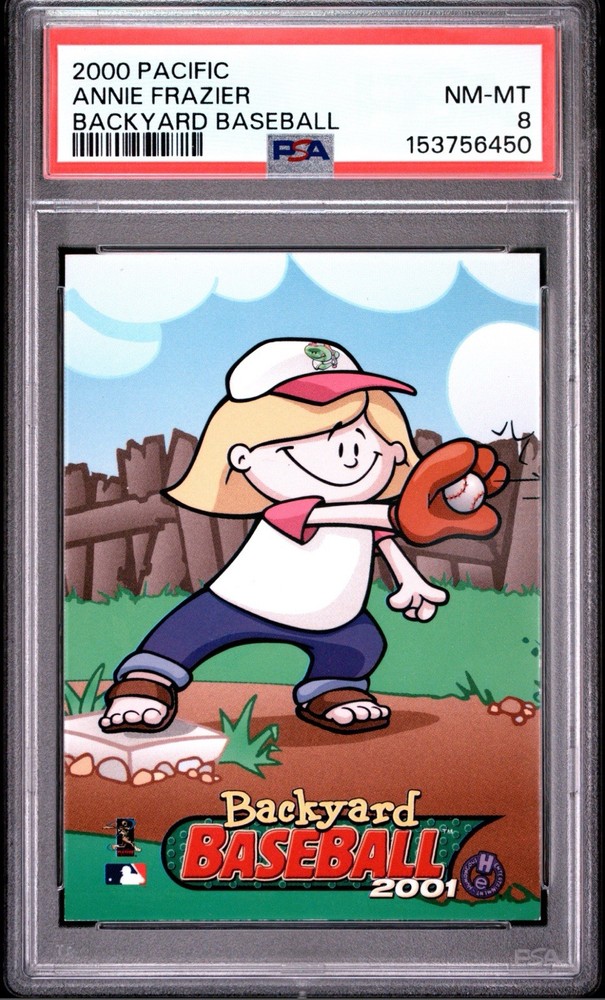 2000 Pacific Humongous Entertainment Backyard Baseball Annie Frazier PSA 8 NM-MT