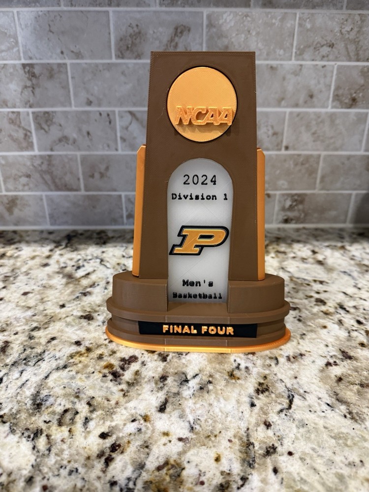 Purdue Boilermakers 3D Printed 2024 Men&rsquo;s Basketball Final Four Trophy Custom