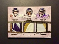 2013 Topps Five Star Joe Flacco Ray Rice Torrey Smith Patch Rebook Shield /10