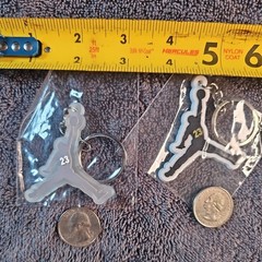 AIR JORDAN Logo Keychain Black/White and gray clear