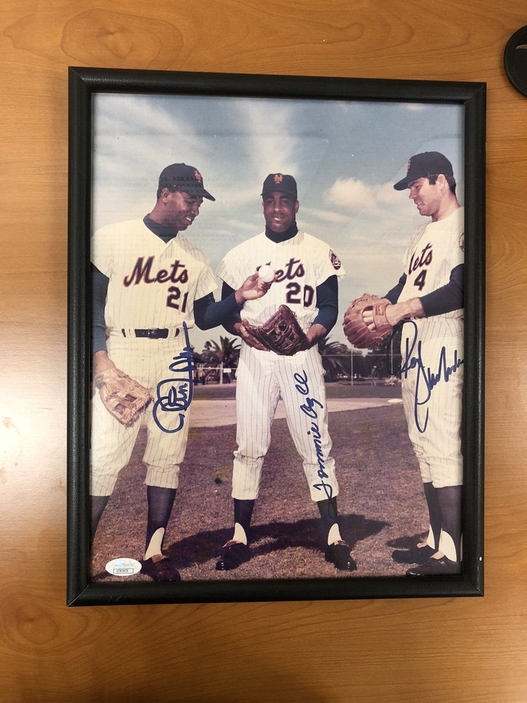 Mets 1969 WS Signed Photo 11×14 Cleon Jones, Ron Swoboda, and Tommie Agee JSA
