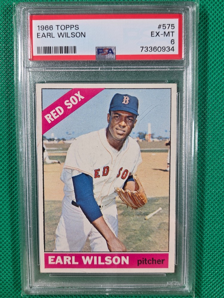 1966 Topps- #575 Earl Wilson PSA 6, High #, Set Break, Combined Shipping