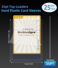 Clear Blue PVC Toploaders 35PT For Baseball Basketball Cards 25/50/100/200pcs US