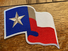 Texas Rangers Home & Road Jersey Sleeve Flag Patch 4 INCHES