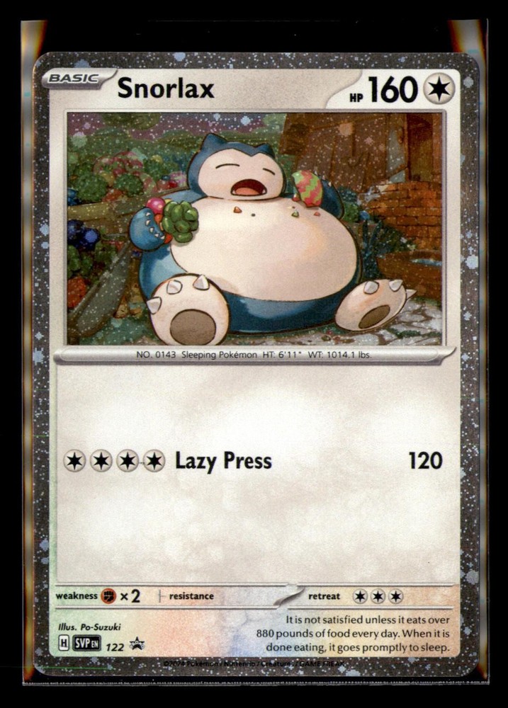 SV: Scarlet & Violet Promo Cards #122 Snorlax Cosmic Holo RARE!