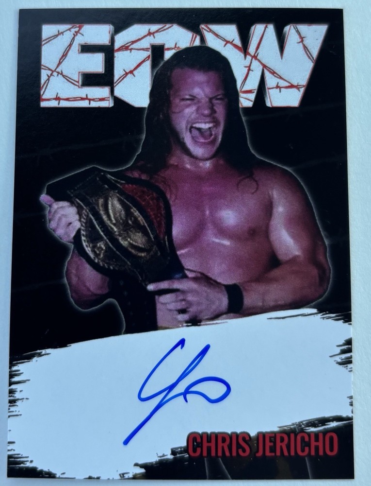 Chris Jericho auto card ECW signed Wrestling wwe aew wcw fozzy