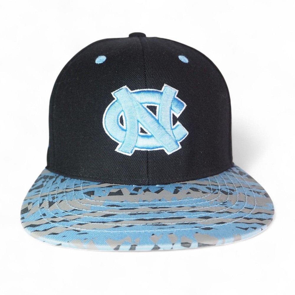 Top of the World Carolina Tar Heels Abstract Brim Snapback Hat Black / Blue OS