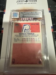 1986-87 Fleer – Wayman Tisdale #113 (RC) BECKETT AUTHENTIC GAME USED JERSEY CARD
