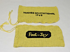 Vintage FootJoy Knit Golf Shoe Bags 1968 Hughes Invitational Golf Tournament
