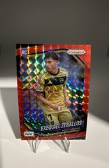 2025-26 Panini Prizm FIFA Exequiel Zeballos Red Mosaic Prizm #174 RC