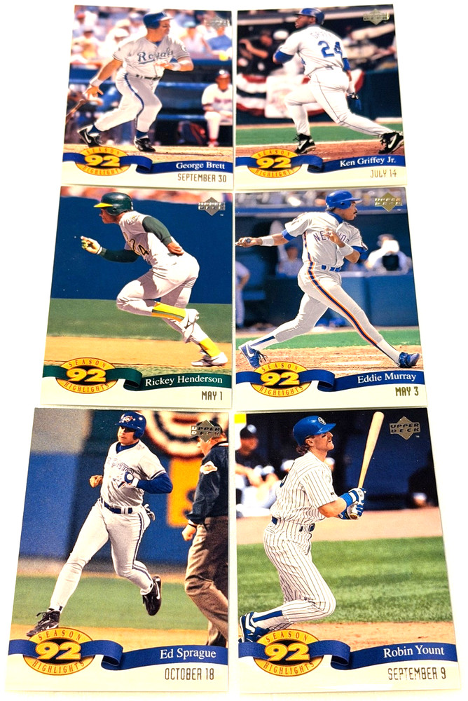 1993 Upper Deck &rsquo;92 Season Highlights Baseball Complete Your Set, U Pick One