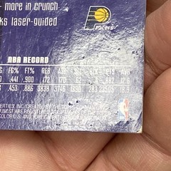 Topps Finest Reggie Miller #31 Refractor Worn Warm Up 76/250 Pacers NBA