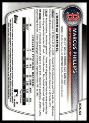 2025 Bowman Draft #BDC-54 Marcus Phillips Chrome True Green Refractor /99