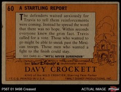 1956 Topps Davy Crockett Orange Back #60 Startling Report 2 – GOOD