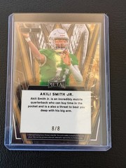 2024 Leaf Metal Akili Smith Jr. Purple Mojo #3 /8 QB Rookie Prospect