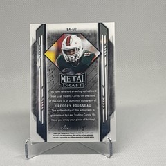 2021 Leaf Metal Draft – Greg Rousseau #BA-GR1 Green Prismatic Wave /5 Auto BILLS