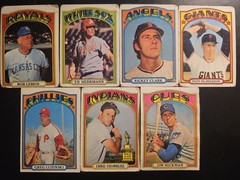 1972 Topps Baseball Lot Of 24 Cards (HOF & Commons) PR – EX Morgan, Brock, Yaz..
