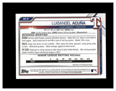 2021 Bowman Draft – Luisangel Acuna #BD-81 Sky Blue /499 (RC)