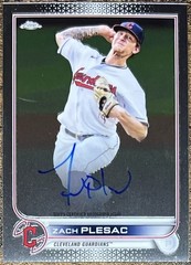 Zach Plesac 2022 Topps Chrome Veteran Auto #CVA-ZP Cleveland Guardians