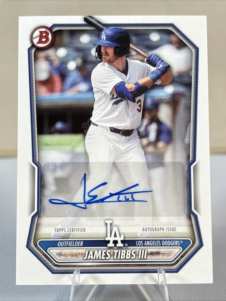 2026 Bowman Prospect Autograph Auto BPA-JT James Tibbs III Los Angeles Dodgers