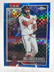 2026 Topps Chrome #94 Nolan Schanuel Blue X-Fractors #/150