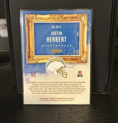 2020 Panini Chronicles – Gridiron Kings Justin Herbert #GK-3 Pink (RC)