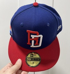 Dominican Republic World Baseball Classic Fitted Hat New Era 59FIFTY Blue Size 7